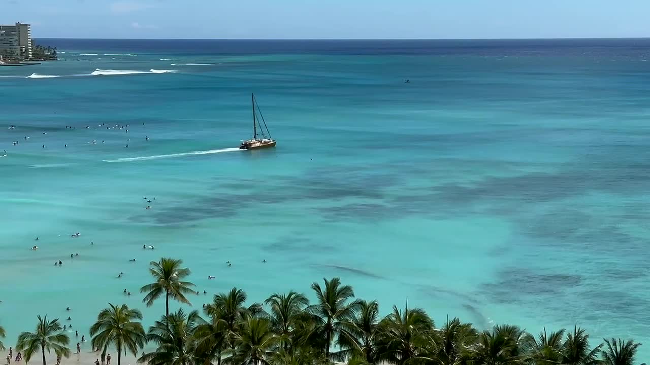Du lịch, tham quan, nghỉ dưỡng Bãi biển Waikiki. Oahu Hawaii Hoa Kỳ