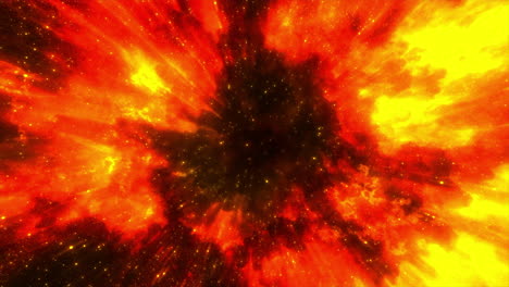 fiery cosmic explosion