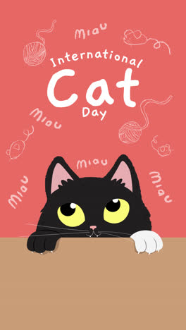 Motion-Graphic-of-Flat-international-cat-day-instagram-stories-collection