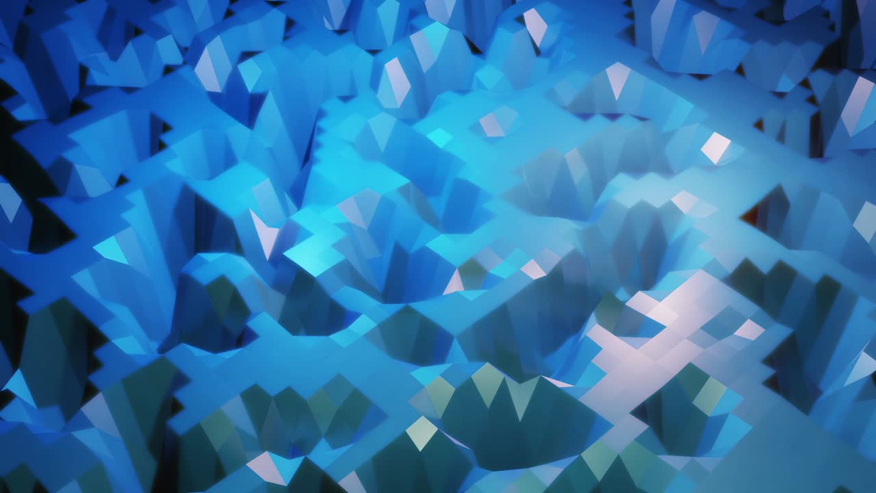 azul elegante abstracto creativo bajo fondo poli en 4k. ondas abstractas se mueven en superficie brillante en bucle. animación suave y sin costuras. simple bg geométrico minimalista.