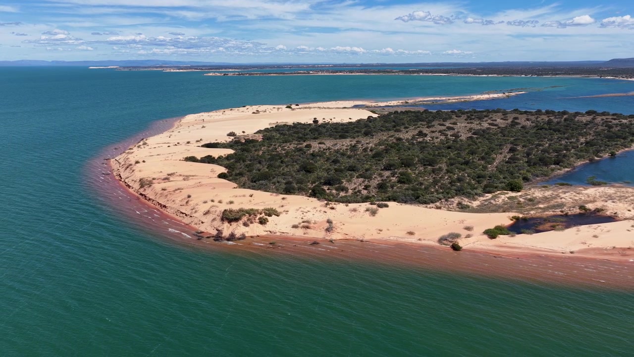 Sao Francisco Skyline At Casa Nova In Bahia Brazil. Sao Francisco River Landscape. Fluvial Islands. Sao Francisco Skyline At Bahia. Winding Dunes. Beach Scenery. Vacations Travel. Brazil Northeast.