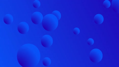 animation of 3d balls moving against blue background