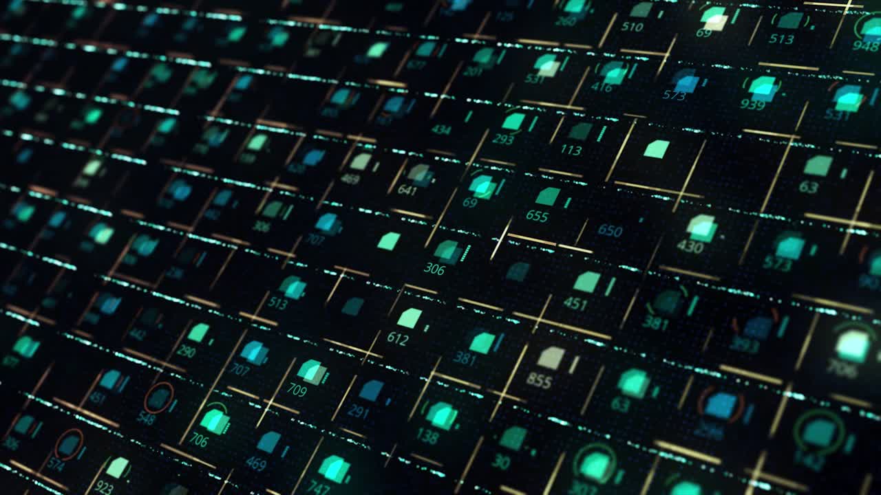 Abstract Digital Grid Interface Background