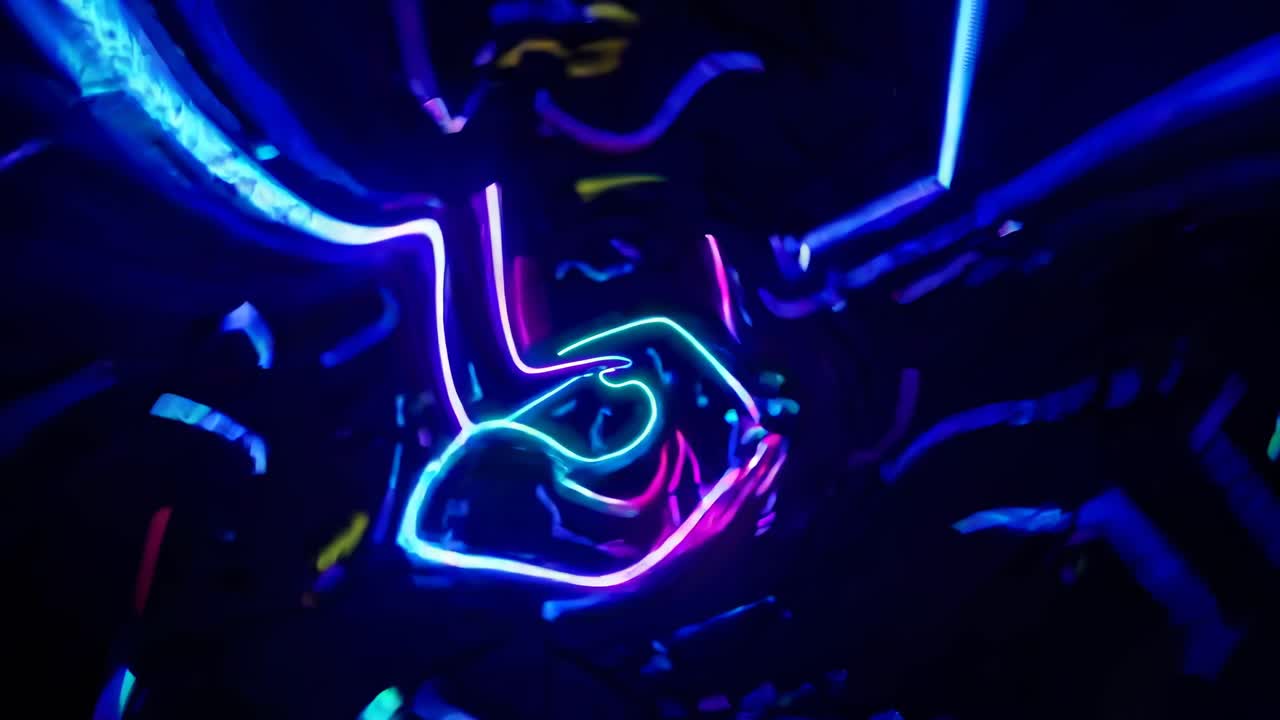 patrones de luz de neón abstractos