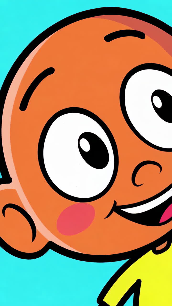 Smiling Cartoon Boy Characters