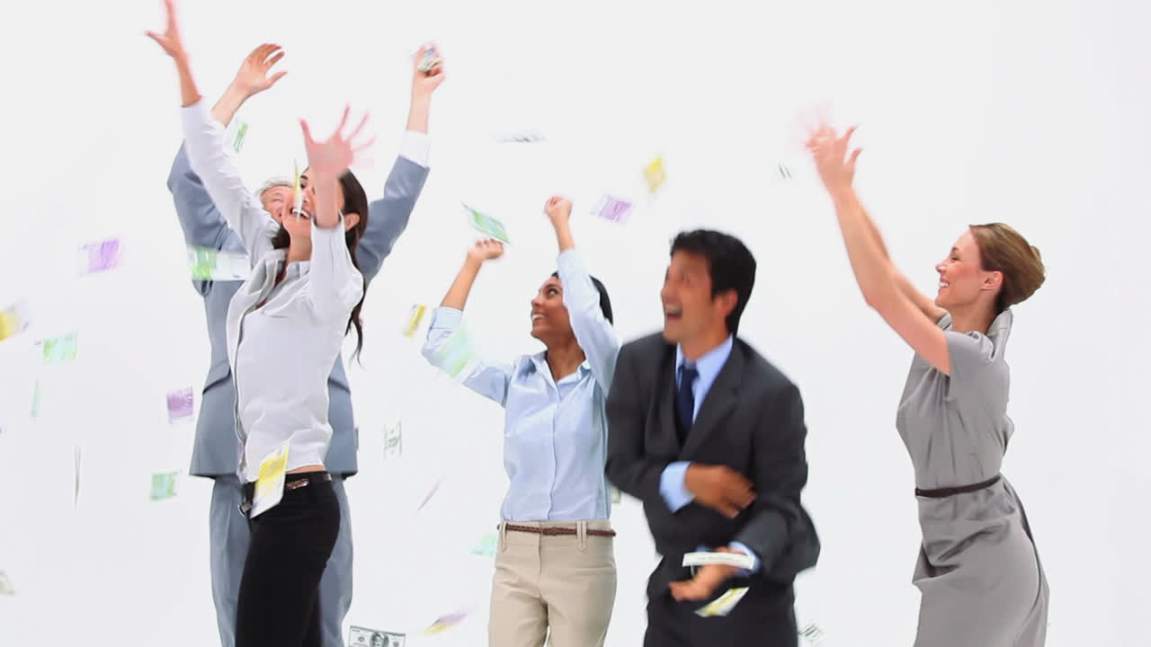 흥분한 비즈니스 팀