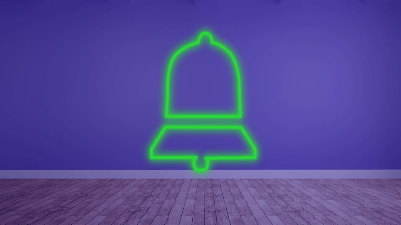 벽돌 벽 4k에 화살표 네온 표지