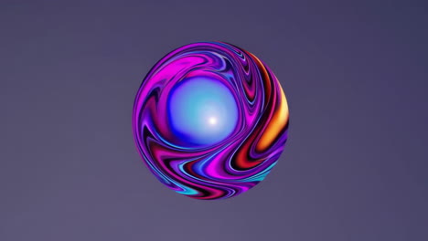 abstract colorful swirling sphere