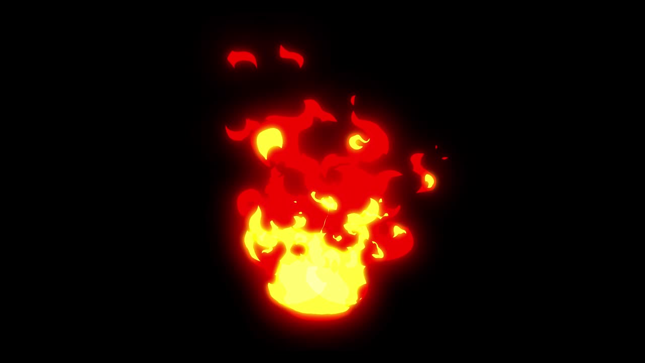 공 만화 불 애니메이션 4k 2d 손으로 그려진