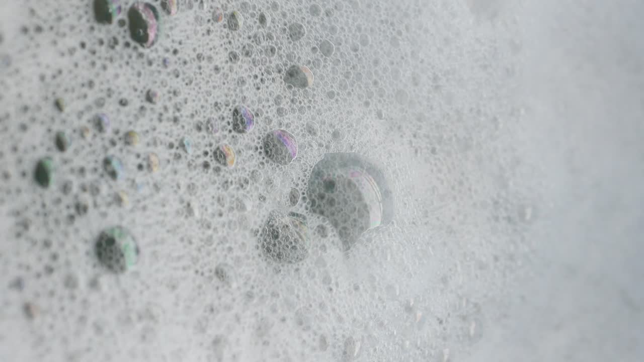 비누 거품의 클로즈업