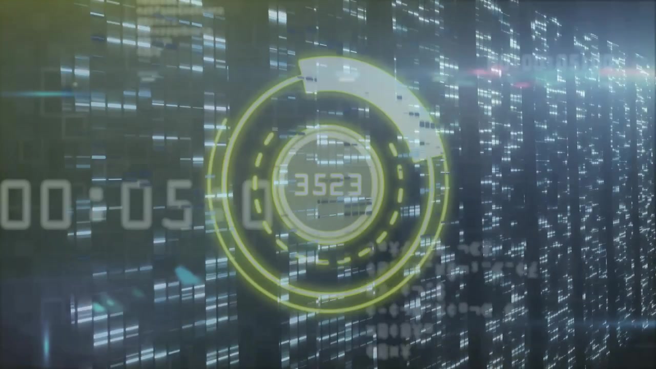Circular HUD appearing on panels, showing timer advancing with ring filling visualizing countdown