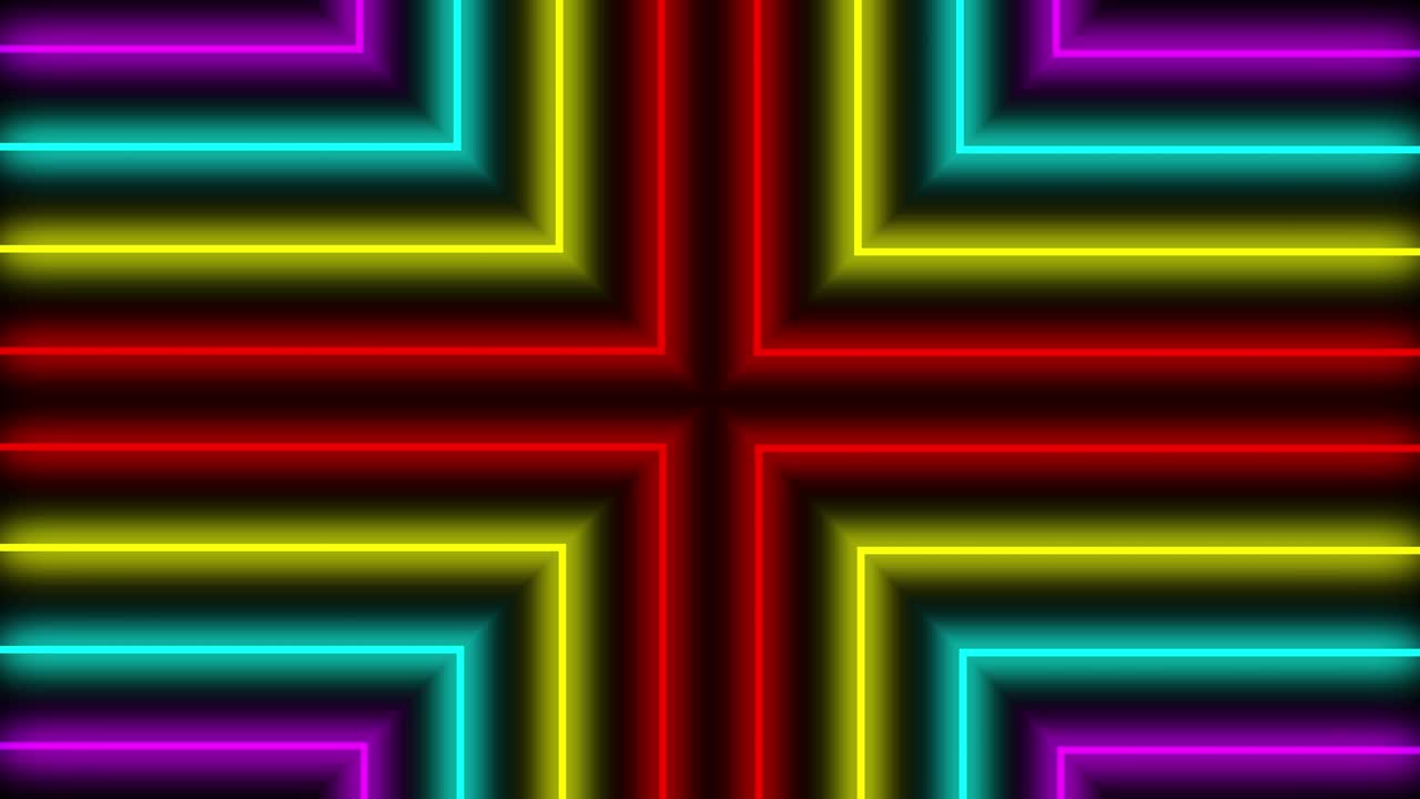 Neon line illumination animation motion graphics