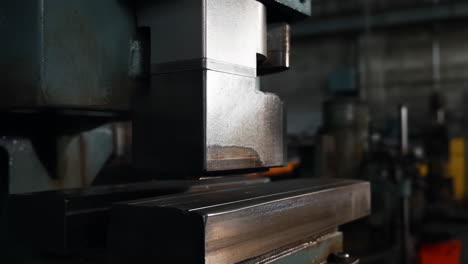 close-up of a metal press