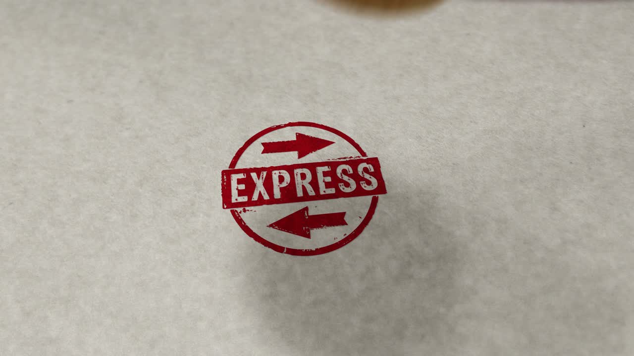 Express stamp and stamping loop animation