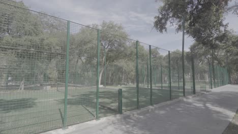 paddle tennis court in a park