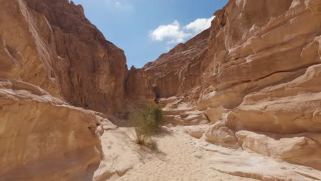 sun shining in the middle of a hot day in the desert in the colored canyon