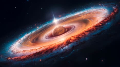 sehen sie sich die atemberaubende galaktische spirale an, die in ihrer kosmischen schönheit und wunder beeindruckend ist.