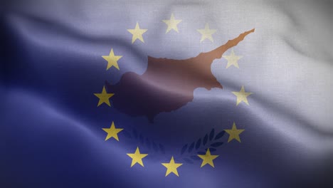 eu cyprus flag loop background 4k