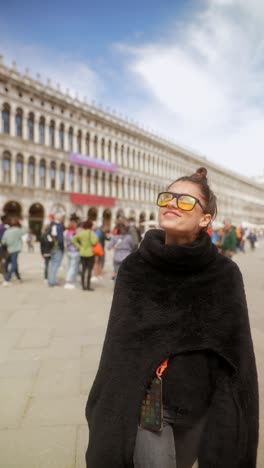 woman in venice, st. mark's square