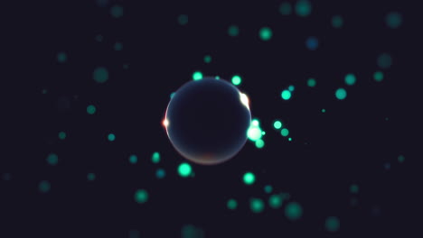 3d simulation of spheres rotating around a black hole