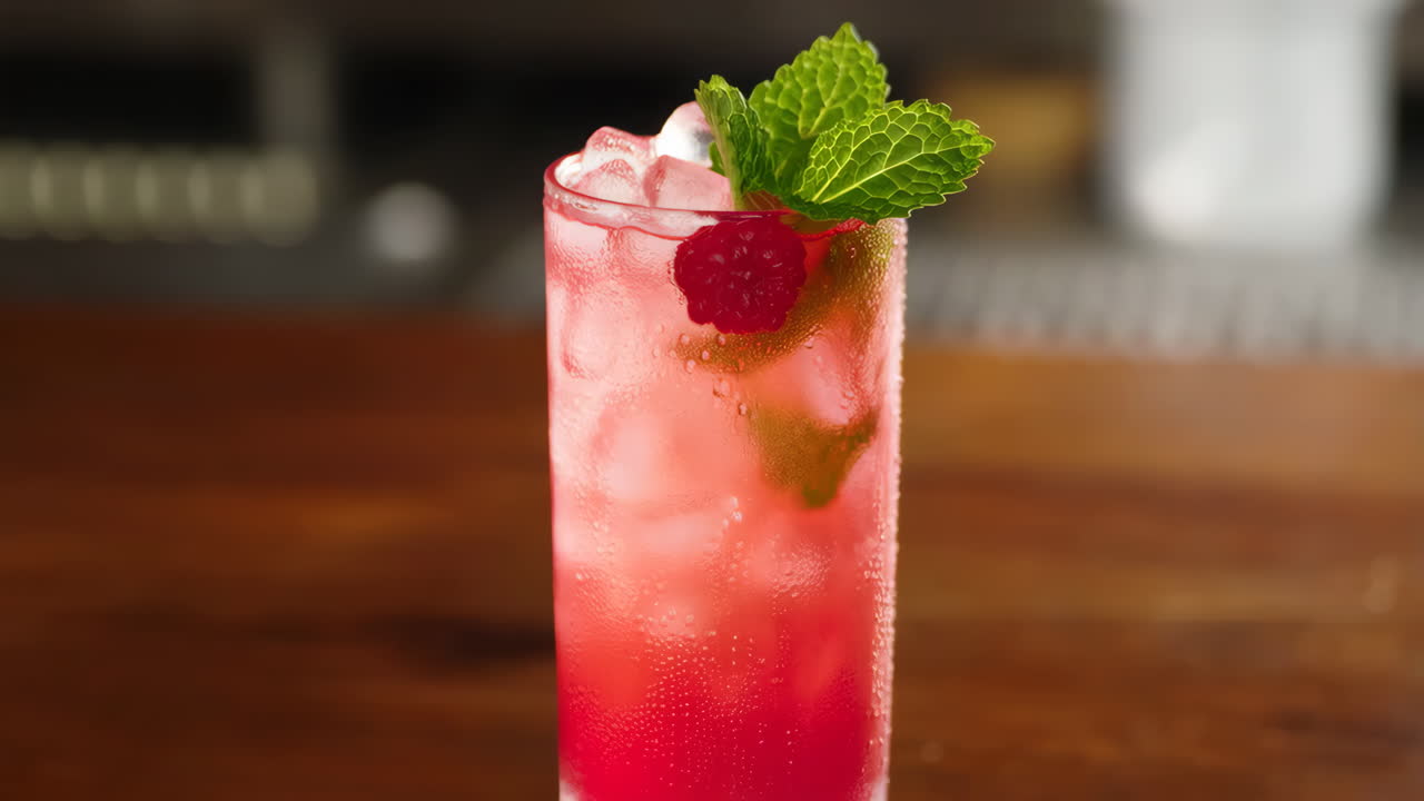 Raspberry Mint Cocktail