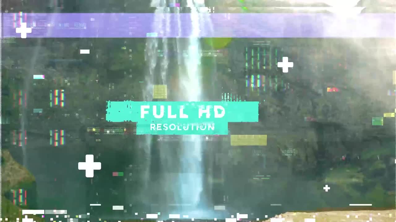 Animated Nature Scenes with Glitch Effect