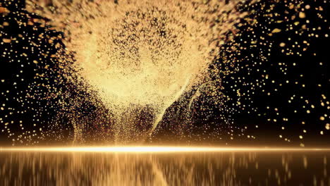 golden explosion abstract background