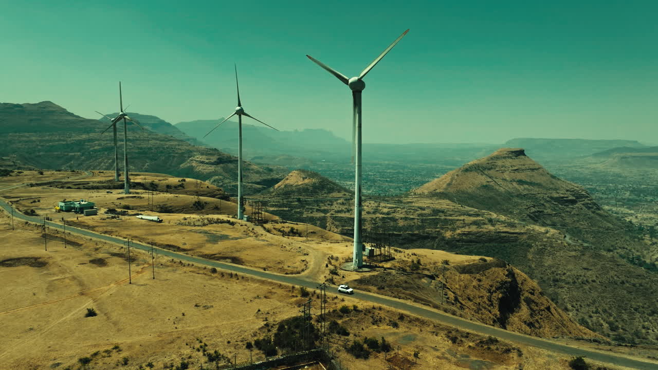 Wind Farm in the Mountains
