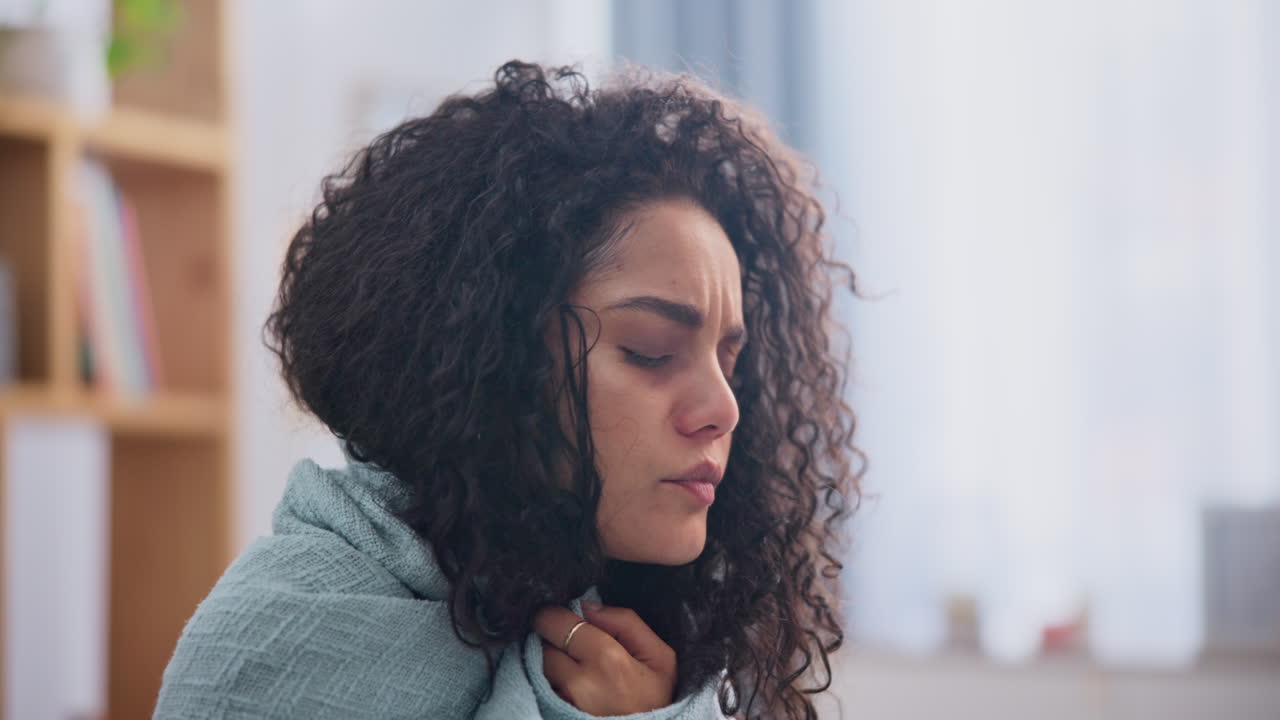 Woman with a cold