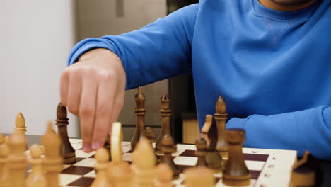 man playing chess