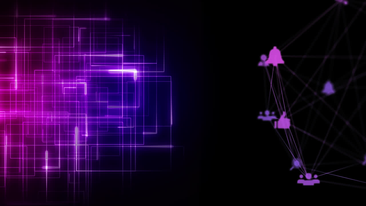 globo de iconos digitales contra el movimiento de la pista de luz