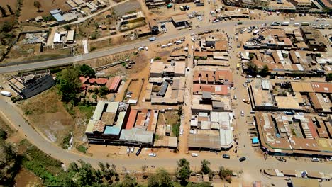 vista aérea de la zona rural de kenia - los suburbios de loitokitok de nairobi, kenia