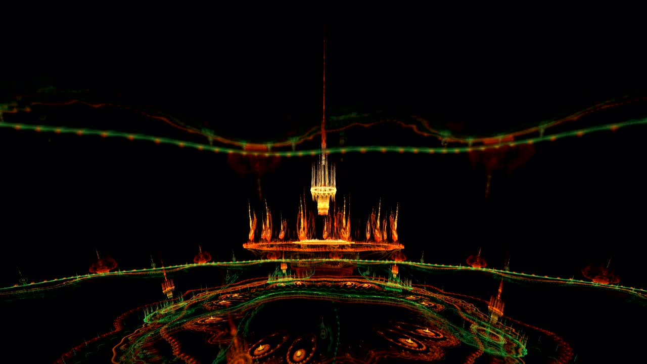 추상적인 다채로운 루프 가능한 프랙탈 배경