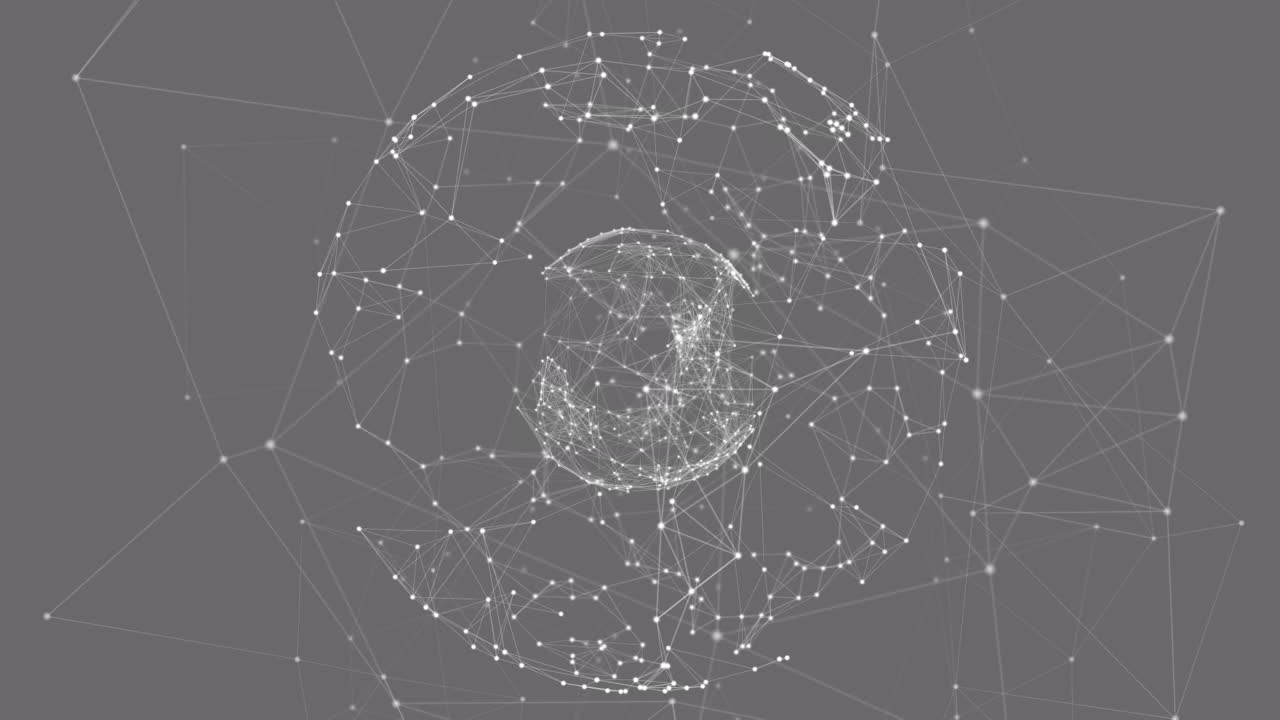 animación de la red de conexiones sobre un fondo oscuro