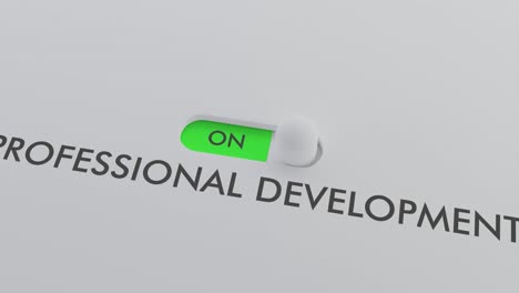 activar el interruptor de desarrollo profesional