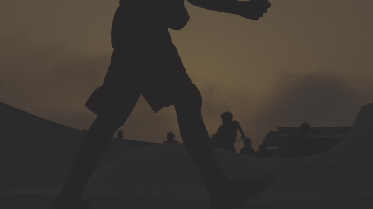 Sunset Skatepark Silhouettes
