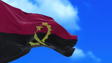 el bucle sin costuras de la bandera de angola.