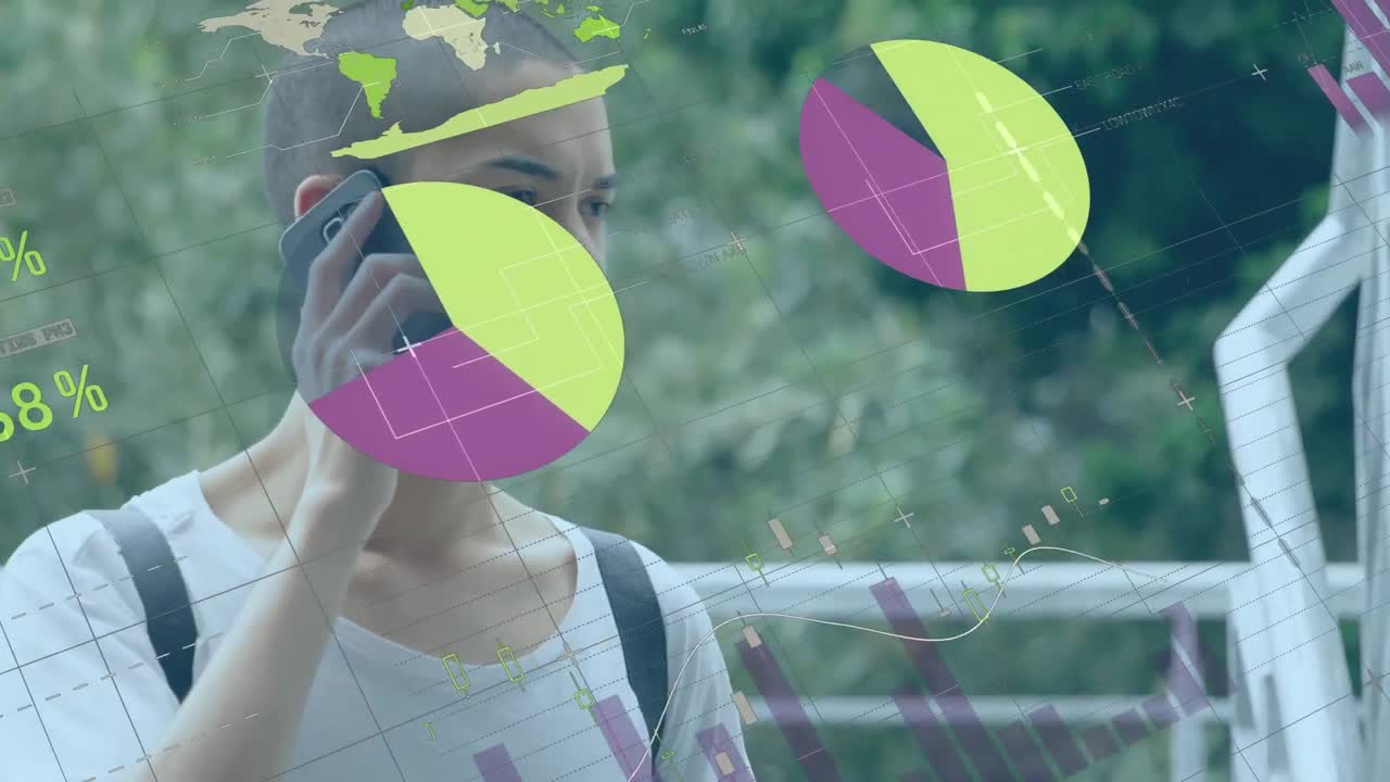 스마트 폰을 이용한 통계 및 데이터 처리의 애니메이션