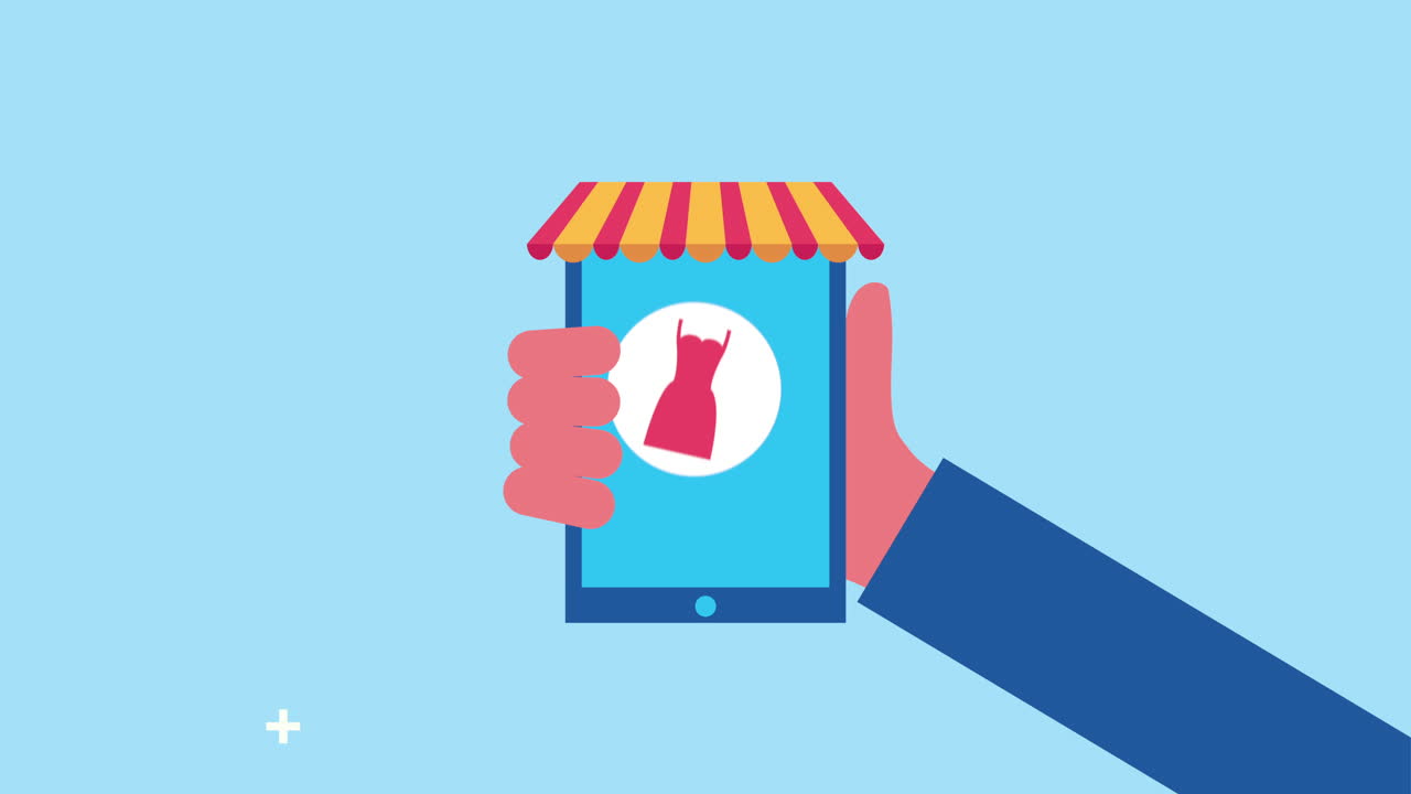 mano utilizando la tecnología de comercio electrónico de teléfonos inteligentes