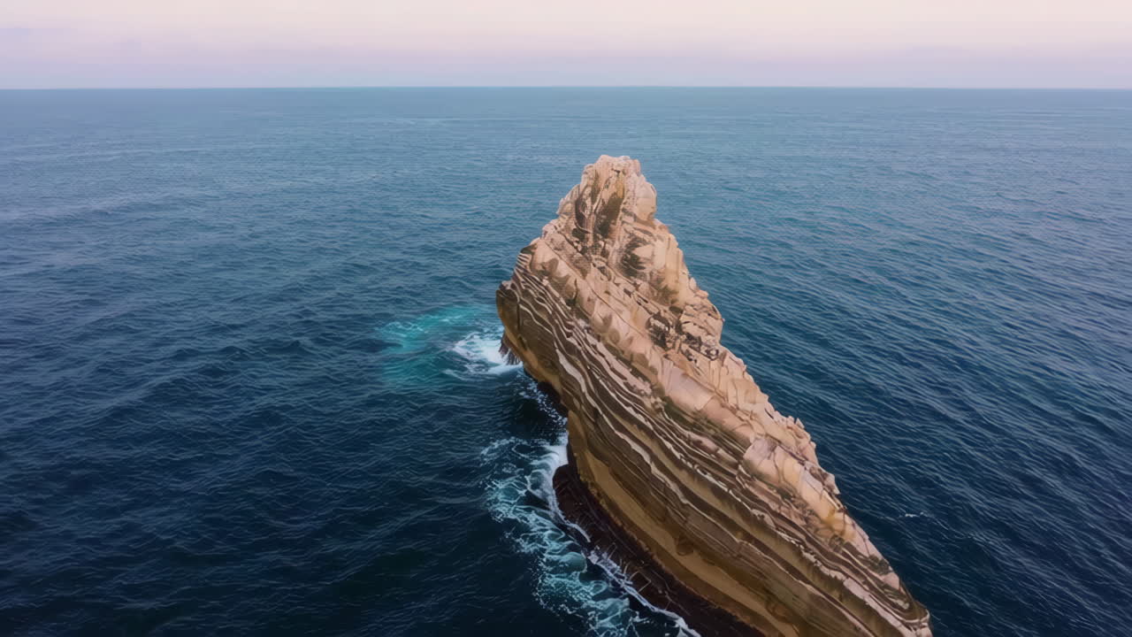 Coastal Rock Formation in the Ocean