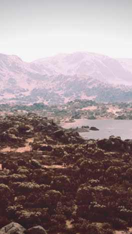 stunning mountain landscape with a calm lake