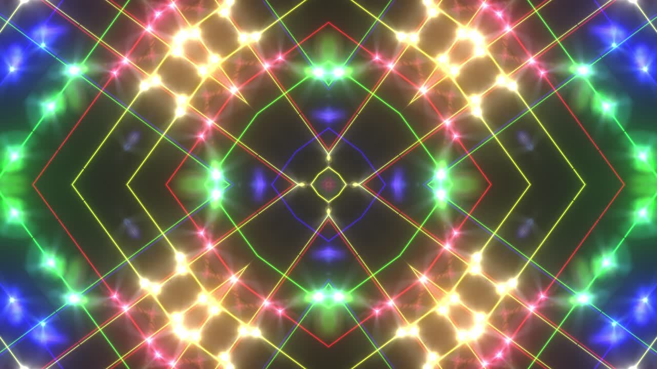 Colorful Abstract Kaleidoscope Light Show