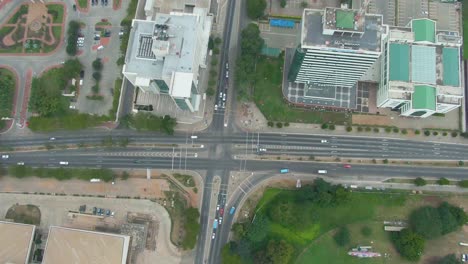 Accra-Vista-Aérea-Central-Intersección-De-Carreteras