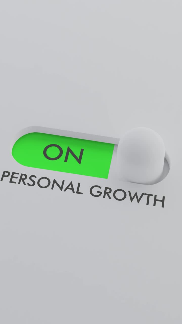 encendiendo el interruptor de crecimiento personal video vertical