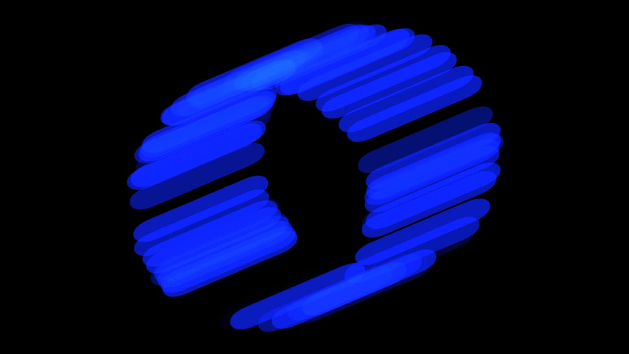 움직이는 원과 함께 검은 바탕