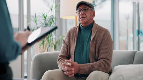 senior man in therapy session