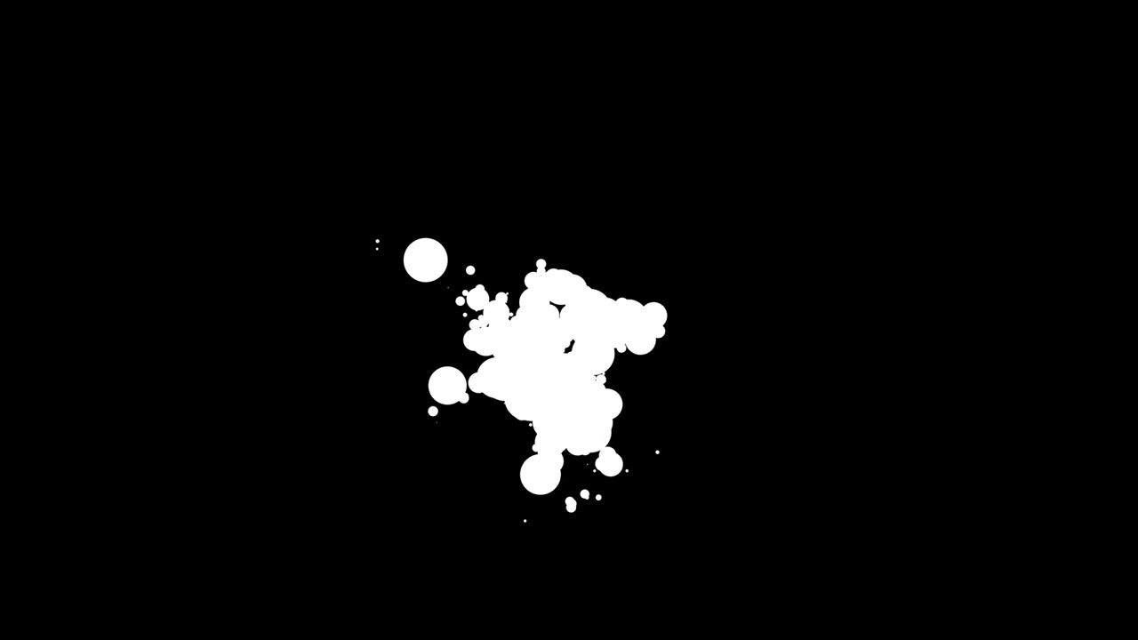 Schizzi di inchiostro bianco su sfondo nero