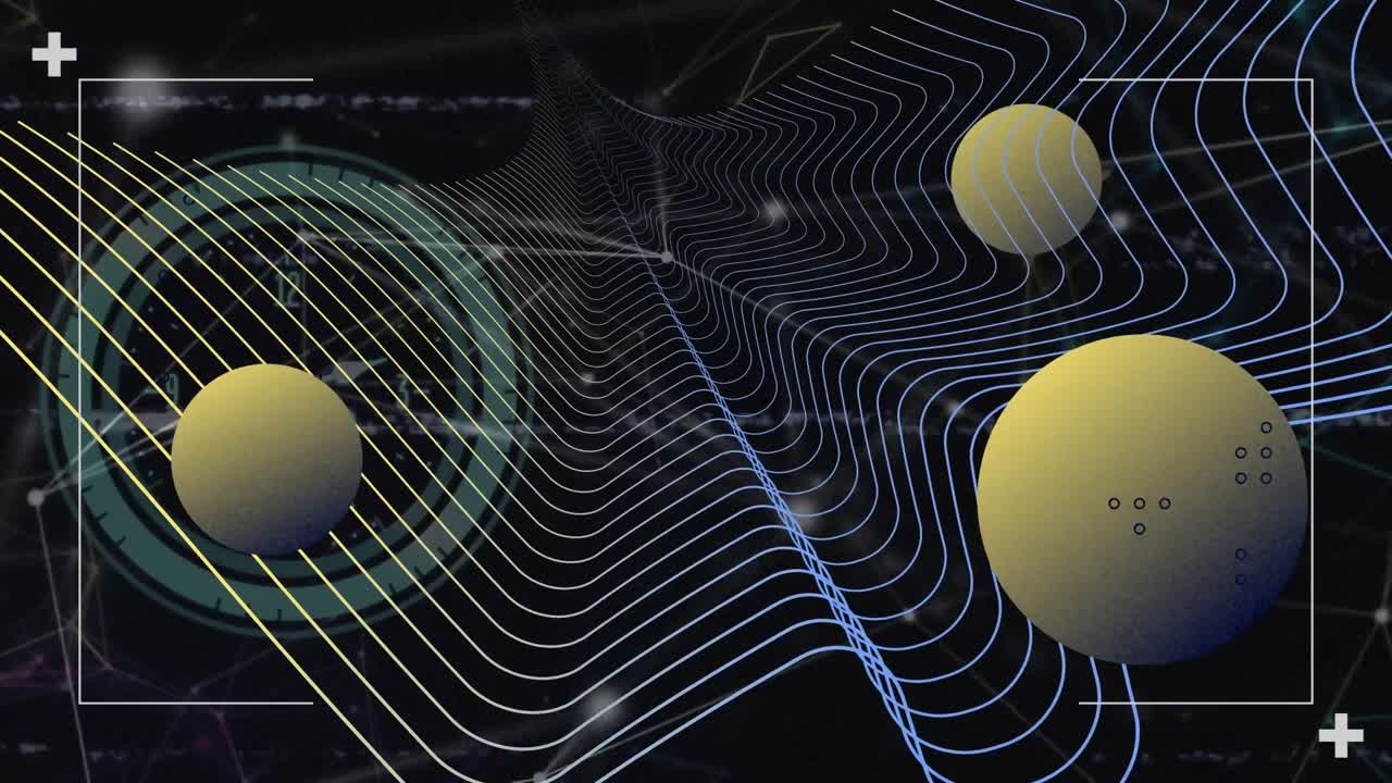 Animation of data processing over shapes