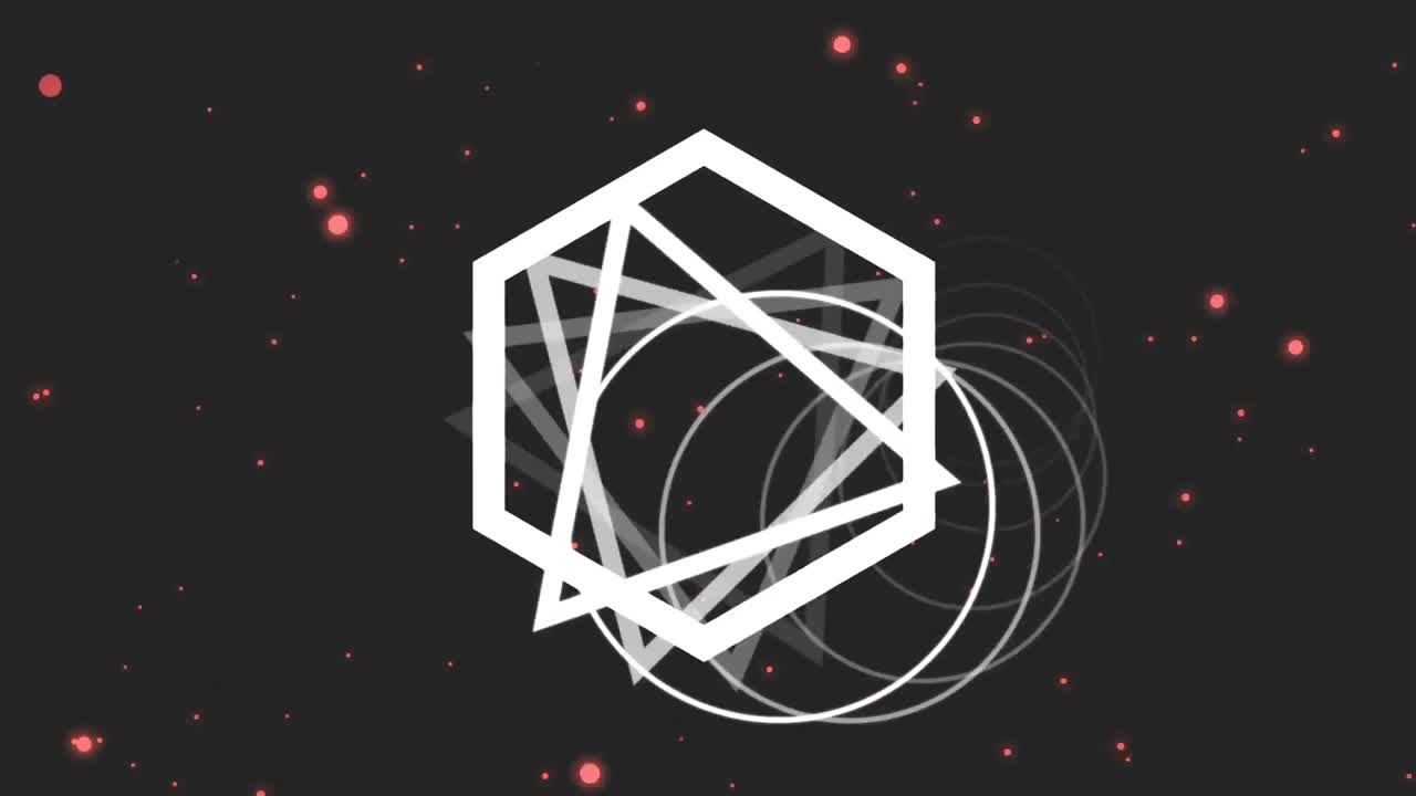 vista embarcada de formas geométricas que se mueven sobre un fondo oscuro