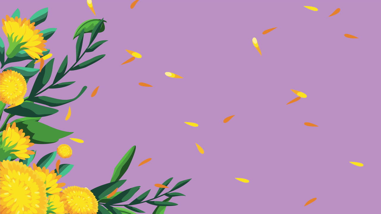 hermosas flores amarillas escena del jardín